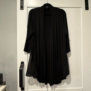 Black Open Front Cardigan